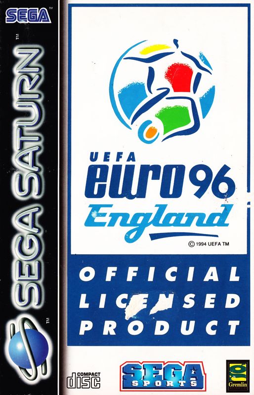 UEFA Euro 96 England box art for Sega Saturn